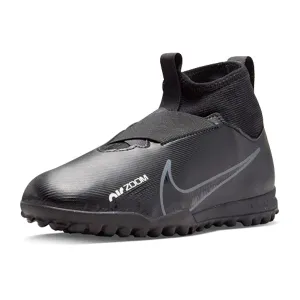 Nike Jr. Zoom Superfly 9 Academy Turf Soccer Shoes (Black/Smoke Grey)